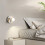 Adjustable White Wall Lamp with 350 Rotation, Backlight,  - Ideal for Hotel Bedroom, Bedside, Study & Reading 3