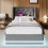 (90x200cm, Grey) Lit simple avec LED, USB-C et rangement sans matelas 2