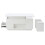 (White) Table basse relevable 4-en-1 avec LED, 2 tiroirs, 2 tabourets et rangement caché 7