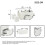 (White) Table basse relevable 4-en-1 avec LED, 2 tiroirs, 2 tabourets et rangement caché 3