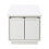 (White) Table basse relevable 4-en-1 avec LED, 2 tiroirs, 2 tabourets et rangement caché 10