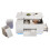 (White) Table basse relevable 4-en-1 avec LED, 2 tiroirs, 2 tabourets et rangement caché 9