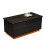 (Black) Table basse relevable 4-en-1 avec LED, 2 tiroirs, 2 tabourets et rangement caché 6