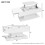 (White, 100 x 50 x 45cm) Table basse relevable avec LED, Bluetooth, 2 tiroirs et rangement ouvert 3