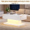 (White, 100 x 50 x 45cm) Table basse relevable avec LED, Bluetooth, 2 tiroirs et rangement ouvert 7