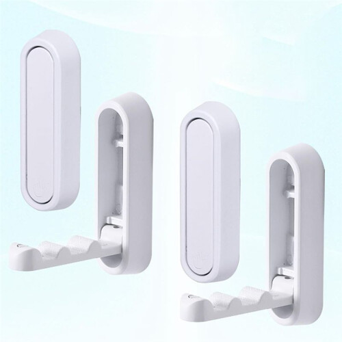 4PCS Folding Coat Hooks, Foldable Wall Hooks, Heavy Duty Zinc Alloy Wall Hook Space-Saving Design 1