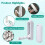 4PCS Folding Coat Hooks, Foldable Wall Hooks, Heavy Duty Zinc Alloy Wall Hook Space-Saving Design 8