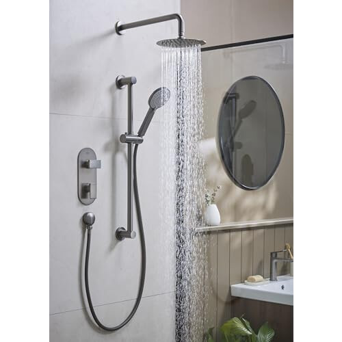 Bristan Bristan Frammento Gun Metal Grey Concealed Dual Control Shower Pack 2
