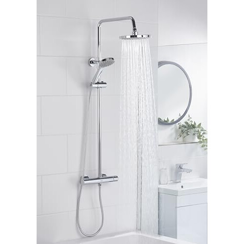 Bristan Zing2 Adjustable Thermostatic Rigid Riser Diverter Bar Shower Chrome 2
