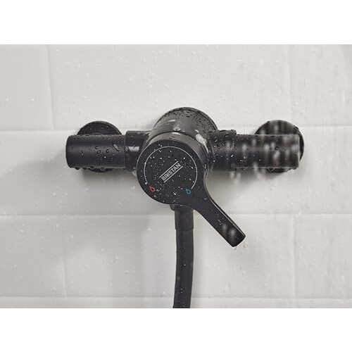 Bristan Onza Thermostatic Exposed Shower Valve with Riser Kit Black 2