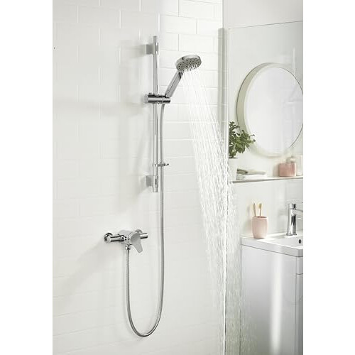 Bristan Capri3 Thermostatic Exposed Shower Valve with Riser Kit Chrome 1