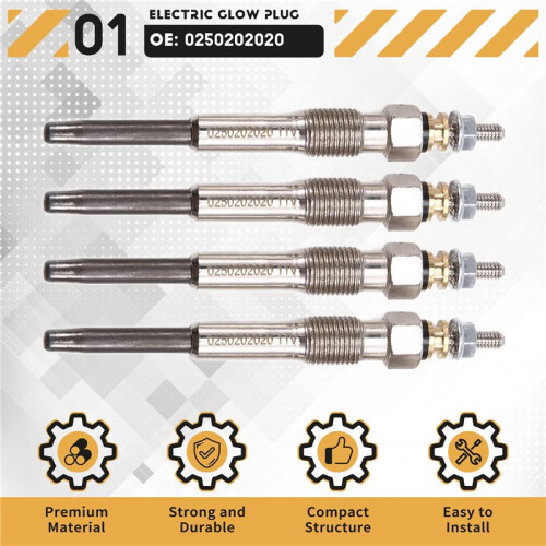4Pcs Engine Glow Plug 0250202020 for  for  1.9D Engine 1994-2000  Preheating Plug 5962.2Z 9651029880 2