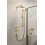 Bristan Bristan Square Riser Rail with Fixed Position Brackets, Wall Mounted, Brushed Brass Finish 2