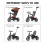 Toddler Trike Stroller with Sun Canopy Grey 3