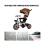 Toddler Trike Stroller with Sun Canopy Grey 4