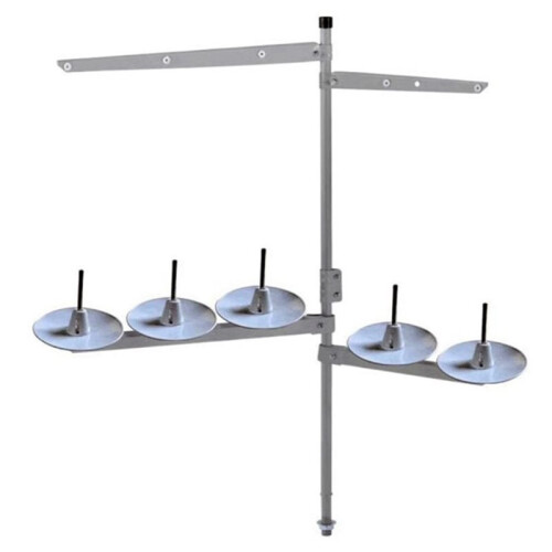 2X Industrial Metal Sewing Machine 5 Spool Thread Stand Holder with Heavy Duty Plastic Base 1