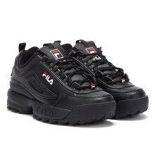 (, ) Fila Disruptor II Premium Leather Black Trainers