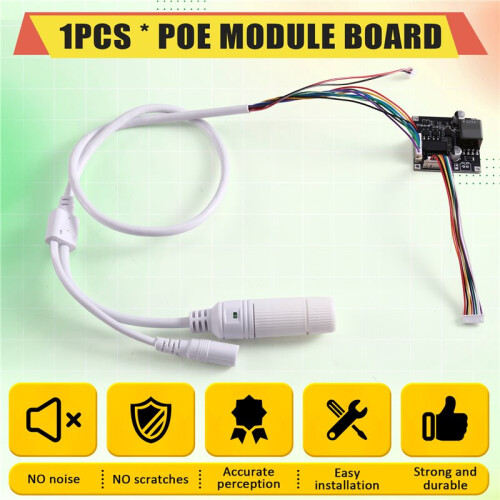 POE Module Board 48V Input Power over Ethernet 12V Output for Security CCTV Network IP Camera 8Pin with Poe Cable 2