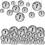 108 Pcs Disco , Hanging Disco  Decor  Silver Disco  Cake Topper Mirror  Decorations 2