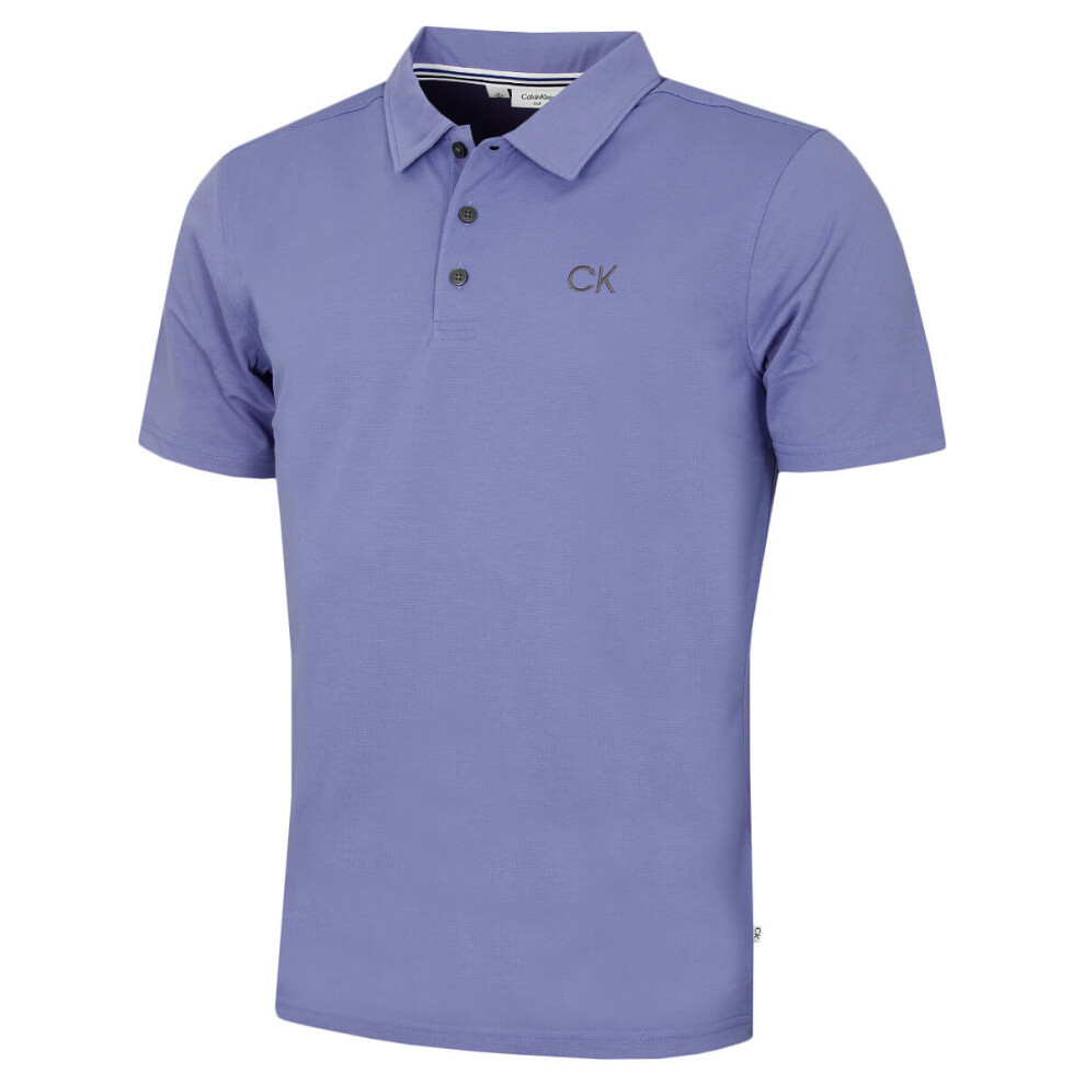 Calvin Klein (Xxxxl, Lilac) Mens 2026 Central Eco Light Wicking Golf Polo Shirt