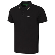 (M, Black) Hugo Boss Mens Swing Paddy BOSS Wicking Stretch Quick Dry Golf Polo Shirt