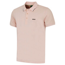 (M, Light Pastel Orange) Hugo Boss Mens Swing Paddy BOSS Wicking Stretch Quick Dry Golf Polo Shirt
