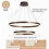 Modern LED Pendant Light Adjustable Dimmable Elegant Brown 60 cm — led ring light, pendant light 60cm 2