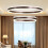Modern LED Pendant Light Adjustable Dimmable Elegant Brown 60 cm — led ring light, pendant light 60cm 7