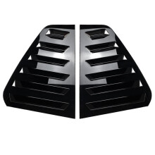 Auto GläNzend Schwarze Heckscheiben-Dreiecks-Lamellenabdeckungsaufkleber für 6 MK6 2008-2012, Auto-Styling-Abdeckung