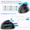 Ergonomic Vertical Mouse Rechargeable Wireless USB 2.4G for Computer Laptop Gaming Mouse Black 3