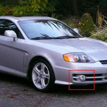Front Bumper Fog Lamp Frame Trim Strip Fog Lamp Cover for Tiburon Coupe 2002 2003 2004 865532C000 865542C000