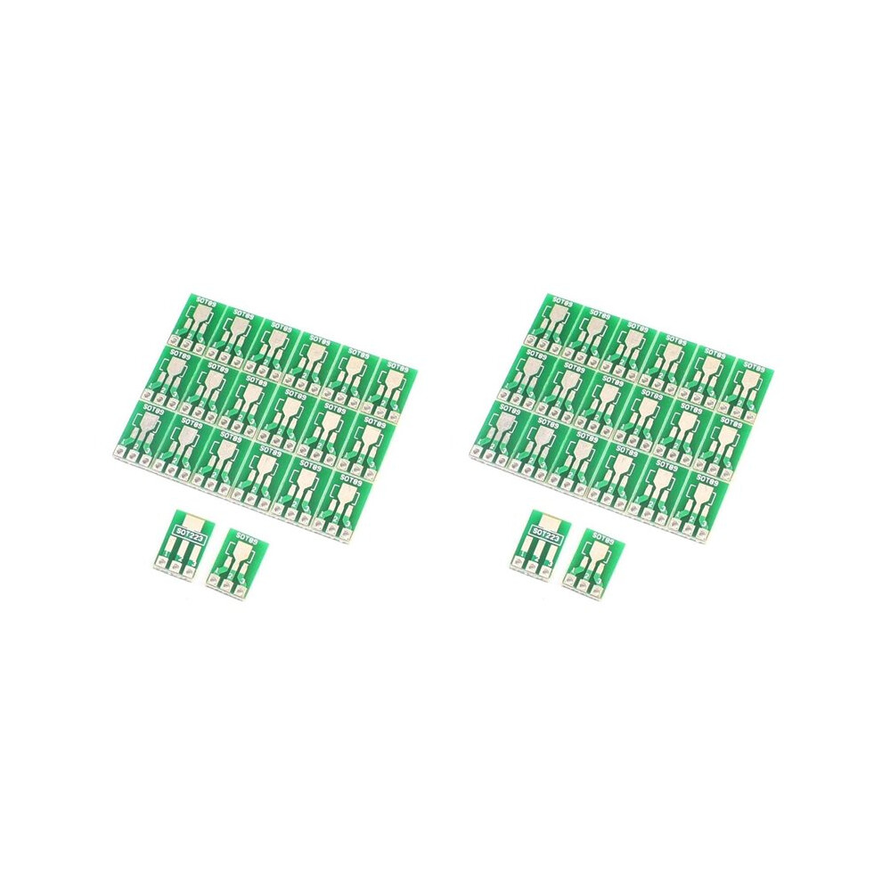 40Pcs Sot89 Sot223 To Dip Pcb Transfer Board Pin Adapter Converter Double Sides 1.5Mm 2.3Mm To 2.54Mm Pin Pitch Pinboard 4712988097410