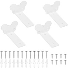 Soporte para Estante Soportes para Balda Escuadras Juego de 4 Piezas 125 mm Blanco — soporte estante oculto
