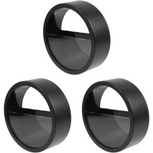 Wall Vase Round Set of 3 Hanging 18x18 cm Plant Pots Black — set of 3 wall vases, hanging acrylic planters, black wall vase, round hanging vases