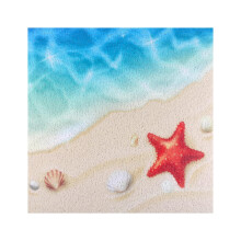 Alfombrilla de Ducha Antideslizante de Secado Rápido Decorativa Azul 75x75 cm — alfombra baño pvc, base ducha masaje
