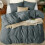 Breathable Microfiber Bedding Set 4-Piece Smooth Grey 140x200 cm — bedding 140x200, bedding set, microfiber bedding 2