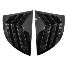 1Pair Car Rear Window Shutter Cover Trim for Sedan 8Th 2005-2011 Side Louver Trim Panel Vent Sticker A