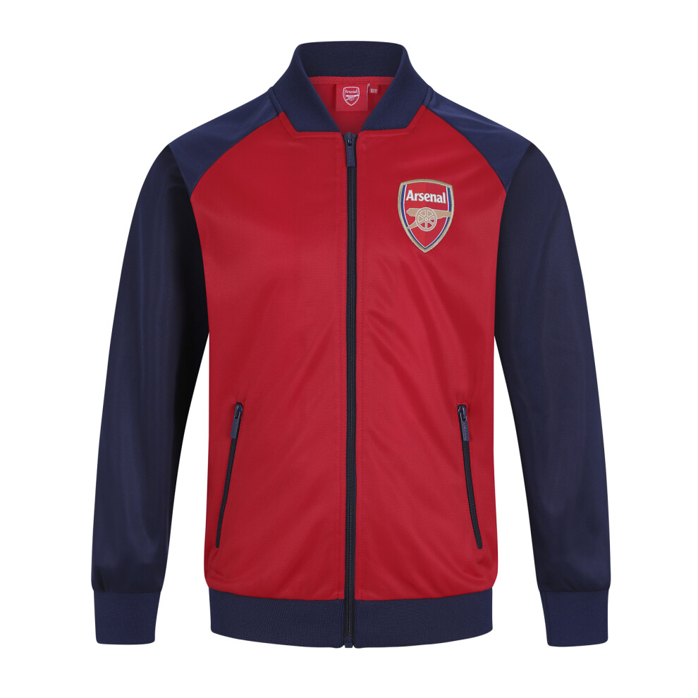 Arsenal Fc Official Gift Boys Retro Track Top Jacket Red 10-11 Years Lb
