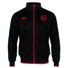 Arsenal FC Official Football Gift Mens Retro Track Top Jacket Black Large