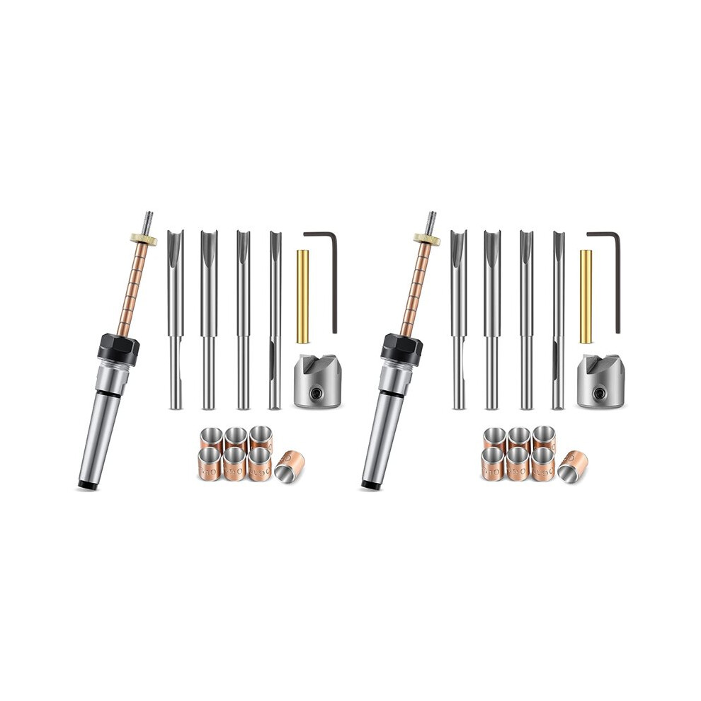 2X Pen Making Kit Pen Shaft And Pen Holder Trimming Set Wood Turning Mandrel For Making Pen Woodworking Lathe 4714131090880