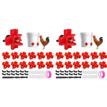 24Pcs Horizontal Chicken Waterer Nipples with Drill Bits,Leakproof Poultry Watering System for Chicken Coop,for Outdoor