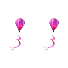 2X Garten-Frühlings-Heißluftballon-Anhänger, Rotierende Windmühle, Hängende Dekoration F