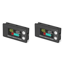 2X Modulo Display Digitale Della Capacità Della Batteria al Litio per Rilevamento Alimentazione Auto Batteria Voltmetro LCD A Cristalli Liquidi 8-100
