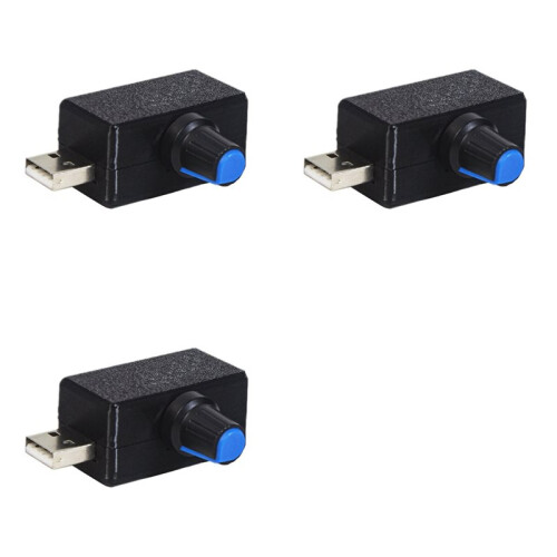 3X 5V USB Fan Speed Controller Voltage Regulation Module Motor Speed Controller USB-A Interface DIY