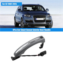 2X Inteligentna Zewnętrzna Klamka Drzwi 4L0837205B 4L0837207A dla Q7 2007-2015 Zewnętrzna Klamka Drzwi z Przyciskiem Kluczyka 4L0 837 205B