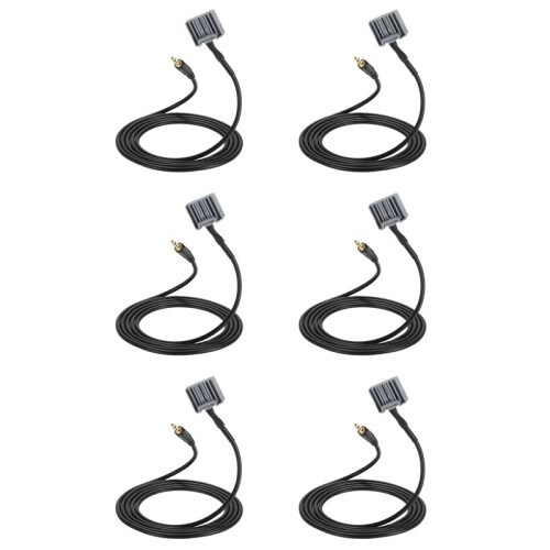 6pcs 3.5mm Audio Car GPS AUX Adapter Cable for   2006-2013 Input Connector