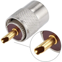 Paquete de 100 Conectores de Soldadura UHF / PL-259 con Reductor para Cable Coaxial Coaxial RG8X, RG8, RG59, LMR-400, RG-213