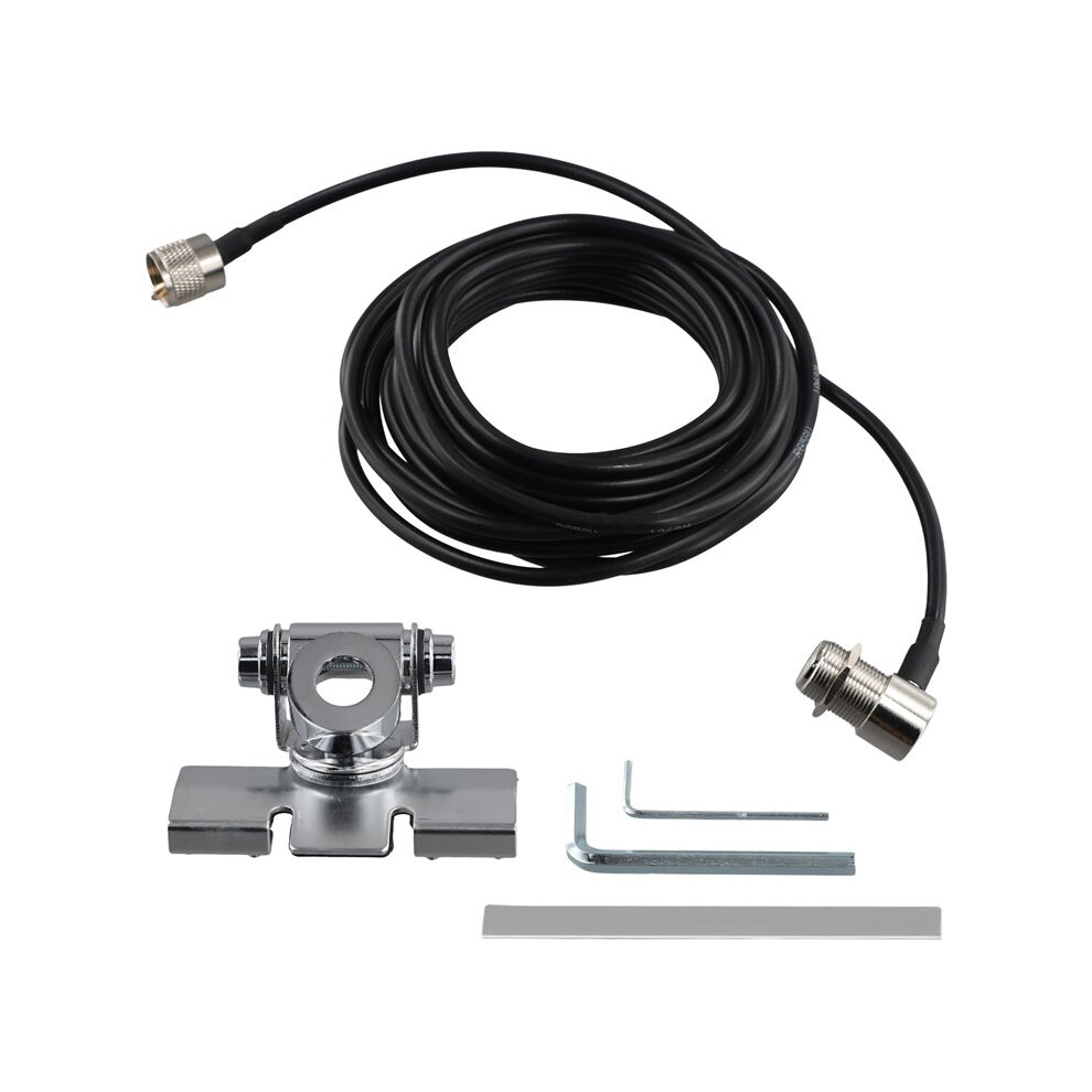 2X Rb-400 Antenna Mount Bracket With 5M Extension Coaxial Feeder Cable Adjustable For Qty Tyt Mobile Car Radio Antenna 6031154363431