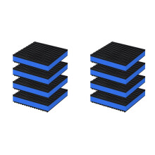 8 Stuks Trillingsdempende Pads 4x4x7/8 Inch Geluidsisolerende Geribbelde Rubberen Matten met EVA-Centrum, Trillingsdempende Pads