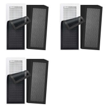 Paquet 18 Couvercles D'Aération pour Grille D'Aération Maison, Écran Ventilation Magnétique 4x10 Pouces, en Maille pour Grille D'Aération
